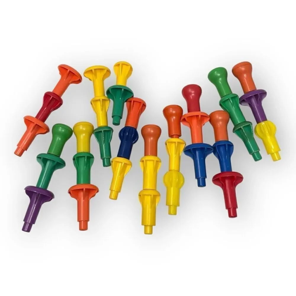 Pegs Stacking Montessori Colorful Counting Math Manipulatives Plastic Lot of 35